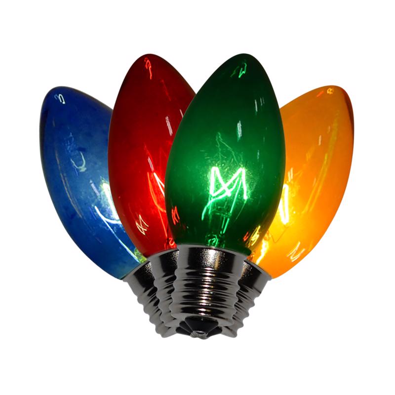 CELEBRATIONS - Celebrations Incandescent C9 Multicolored 4 ct Replacement Christmas Light Bulbs 0.08 ft. [BU4C9TMUA]