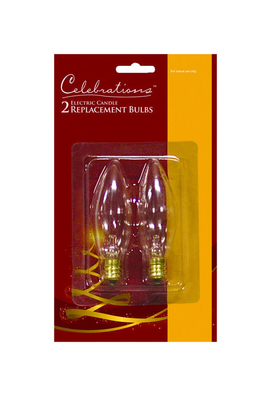 CELEBRATIONS - Celebrations Incandescent C7 Clear/Warm White 2 ct Replacement Christmas Light Bulbs [T-15-71]