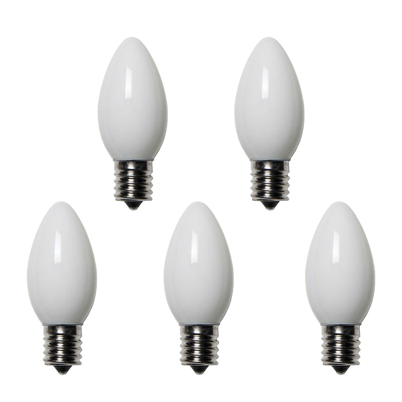 HOLIDAY BRIGHT LIGHTS - Holiday Bright Lights Incandescent C9 White 25 ct Replacement Christmas Light Bulbs 0.08 ft.