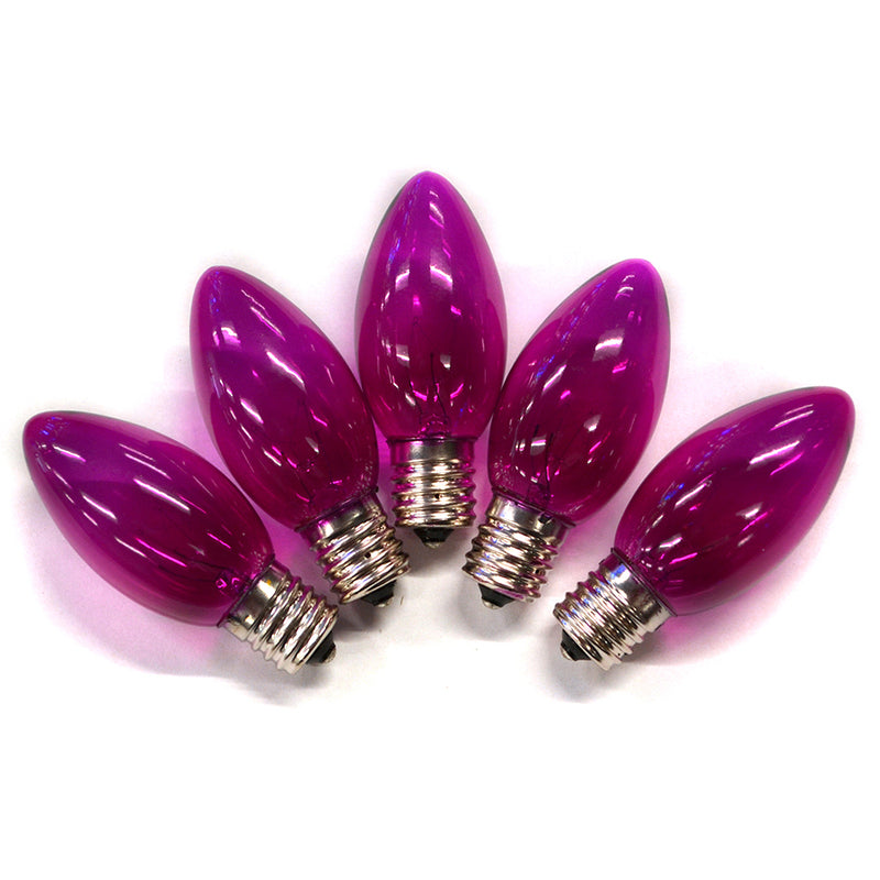 HOLIDAY BRIGHT LIGHTS - Holiday Bright Lights Incandescent C9 Purple 25 ct Replacement Christmas Light Bulbs 0.08 ft.