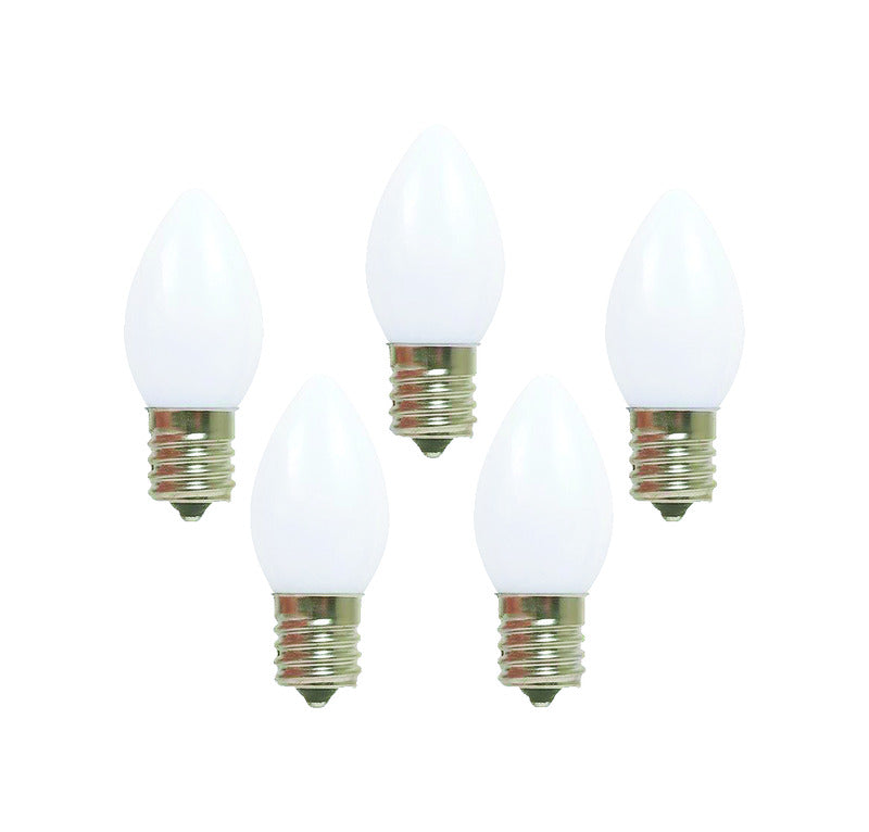 HOLIDAY BRIGHT LIGHTS - Holiday Bright Lights Incandescent C7 White 25 ct Replacement Christmas Light Bulbs 0.08 ft.