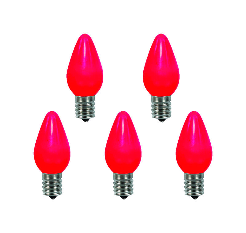 HOLIDAY BRIGHT LIGHTS - Holiday Bright Lights Incandescent C7 Red 25 ct Replacement Christmas Light Bulbs 1 ft.