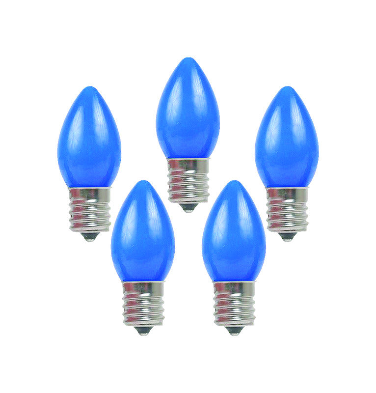 HOLIDAY BRIGHT LIGHTS - Holiday Bright Lights Incandescent C7 Blue 25 ct Replacement Christmas Light Bulbs 0.08 ft. [BU25C7-OBLA]