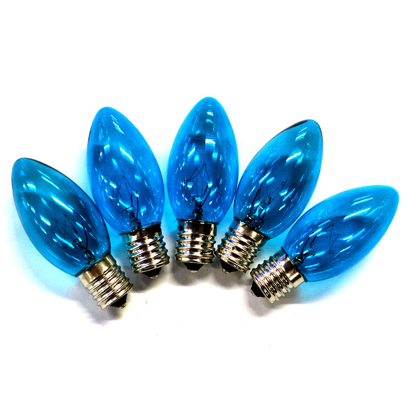 HOLIDAY BRIGHT LIGHTS - Holiday Bright Lights Incandescent C9 Blue 25 ct Replacement Christmas Light Bulbs 0.08 ft. [BU25C9X3-TBLA]