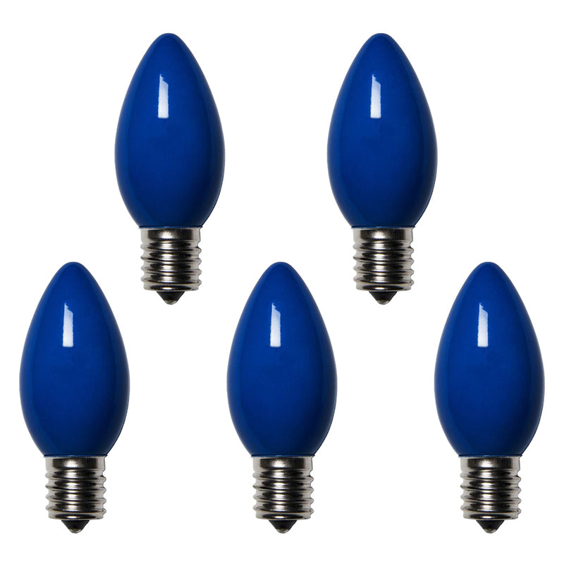 HOLIDAY BRIGHT LIGHTS - Holiday Bright Lights Incandescent C9 Blue 25 ct Replacement Christmas Light Bulbs 0.08 ft. [BU25C9-OBLA]