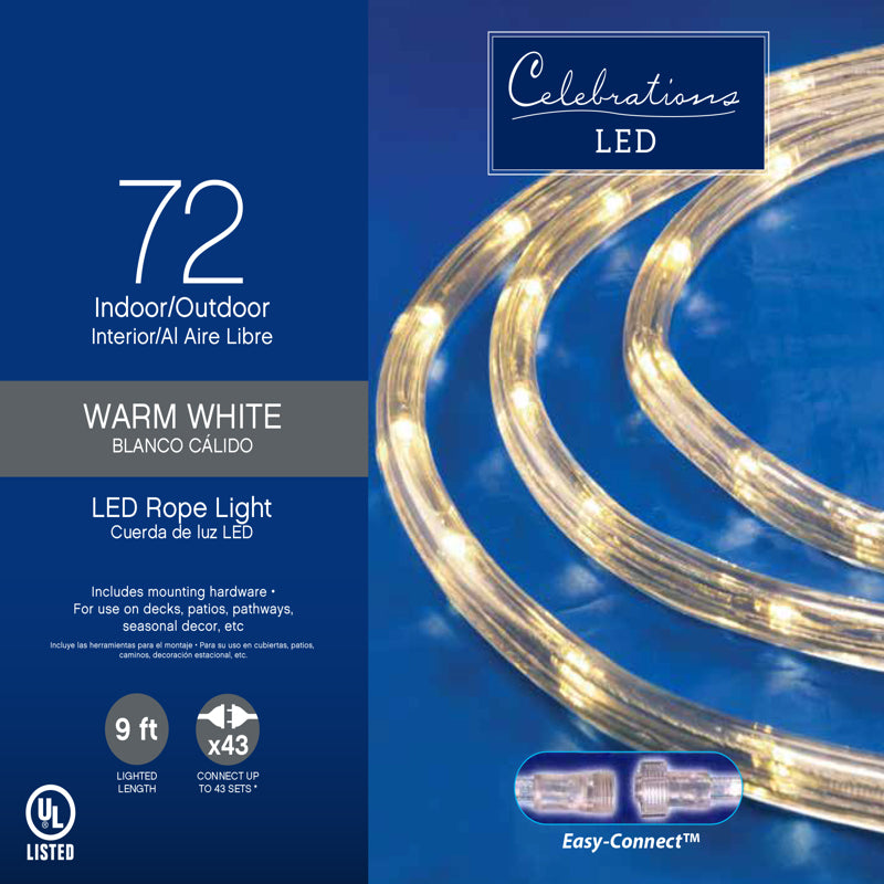 CELEBRATIONS - Celebrations LED Warm White Rope Light Set Indoor Christmas Decor ct - Case of 12