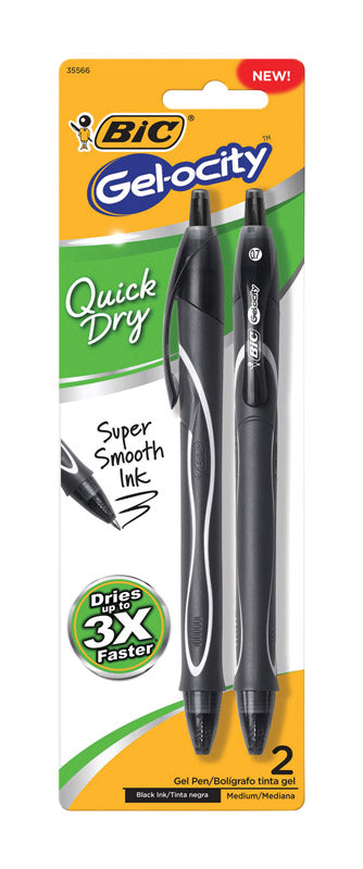 BIC - BIC Gel-ocity Black Retractable Gel Pen 2 pk - Case of 6