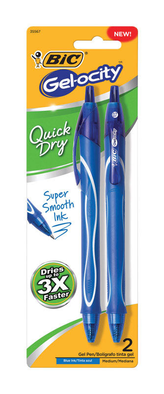 BIC - BIC Gel-ocity Blue Retractable Gel Pen 2 pk - Case of 6