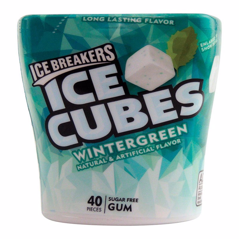 ICE BREAKERS - Ice Breakers Ice Cubes Wintergreen Gummy Candy 40 pc - Case of 6
