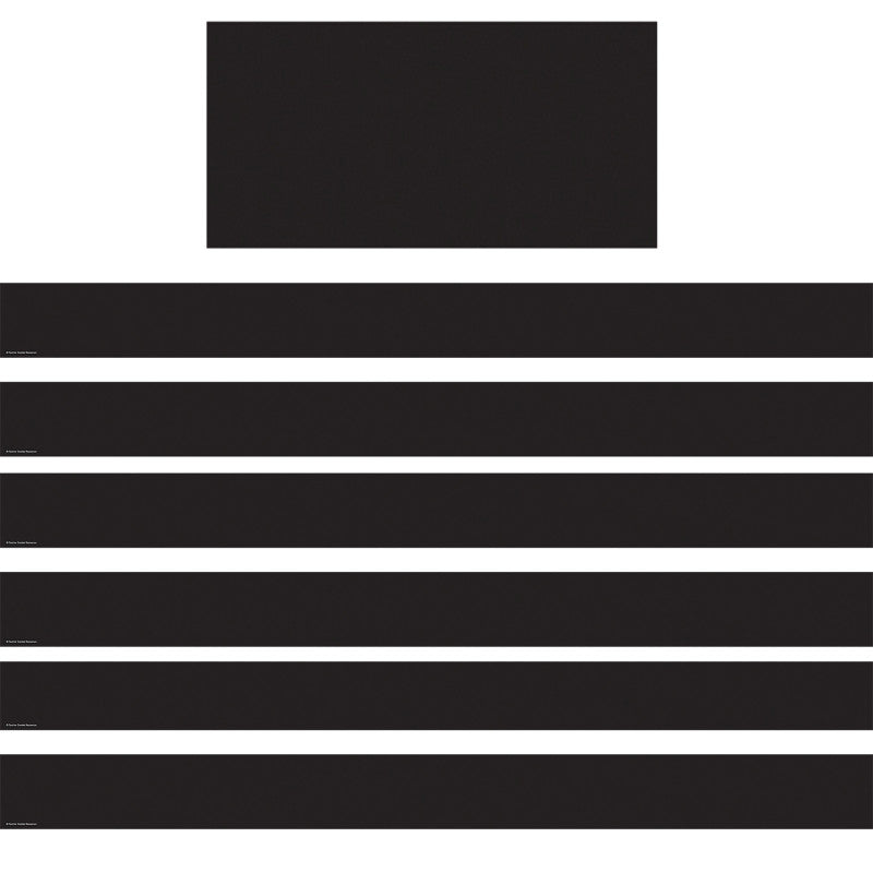 TEACHER CREATED RESOURCES - Black Straight Border Trim, 35 Feet Per Pack, 6 Packs
