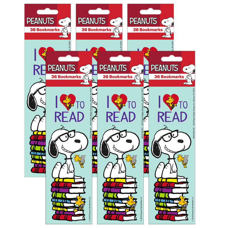 EUREKA - Peanuts® Reading Bookmark, 36 Per Pack, 6 Packs