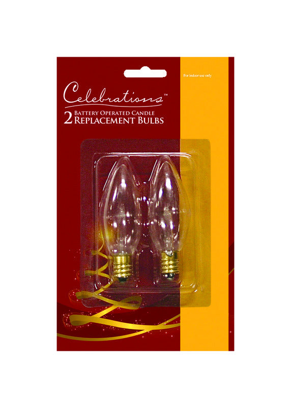 CELEBRATIONS - Celebrations Incandescent C7 Clear/Warm White 2 ct Replacement Christmas Light Bulbs [T-16-71]