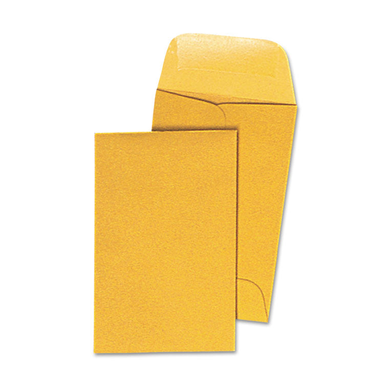 Universal - Kraft Coin Envelope, #1, Round Flap, Gummed Closure, 2.25 x 3.5, Light Brown Kraft, 500/Box