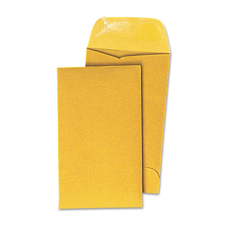 Universal - Kraft Coin Envelope, #3, Round Flap, Gummed Closure, 2.5 x 4.25, Light Brown Kraft, 500/Box