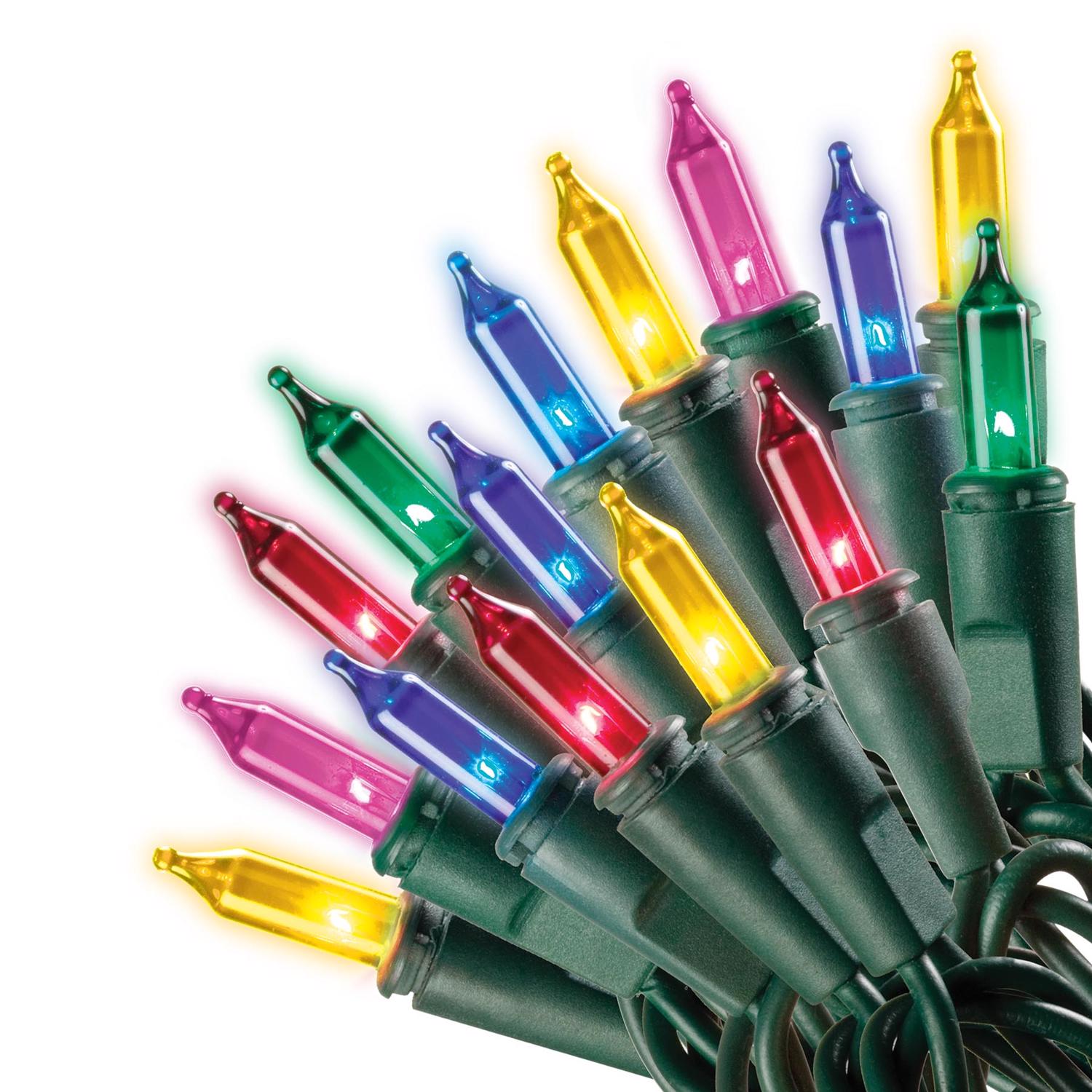 Celebrations Red Incandescent Mini Multicolored 100 ct String Christmas Lights 20 ft. - Case of 24