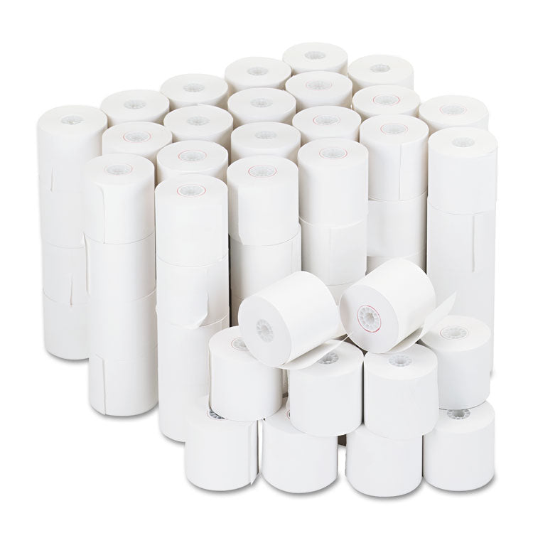 Universal - Impact and Inkjet Print Bond Paper Rolls, 0.5" Core, 2.25" x 126 ft, White, 100/Carton