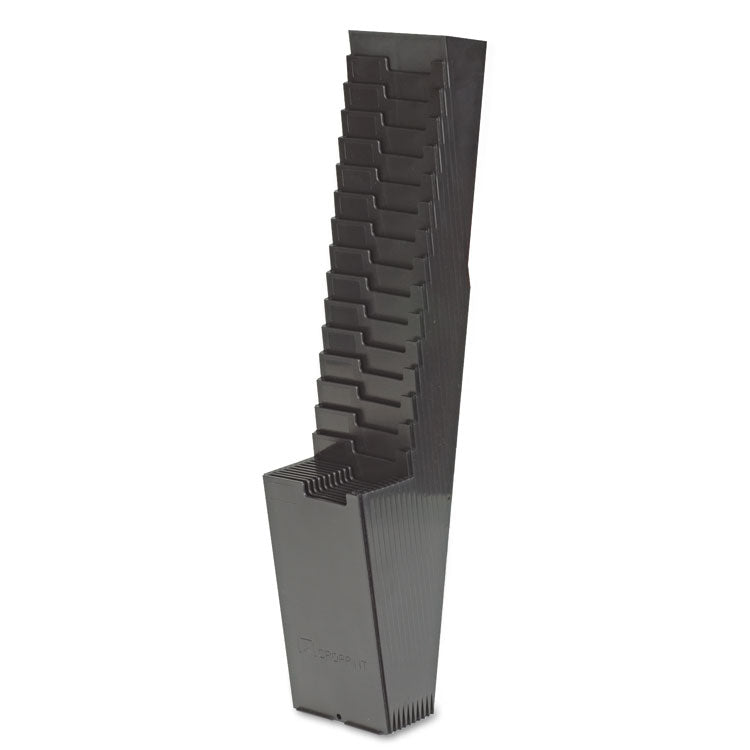 Acroprint - Time Card Rack, 25 Pockets, Plastic, Black