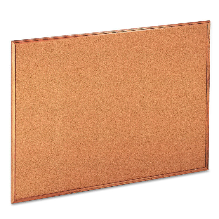 Universal - Cork Board with Oak Style Frame, 48 x 36, Tan Surface