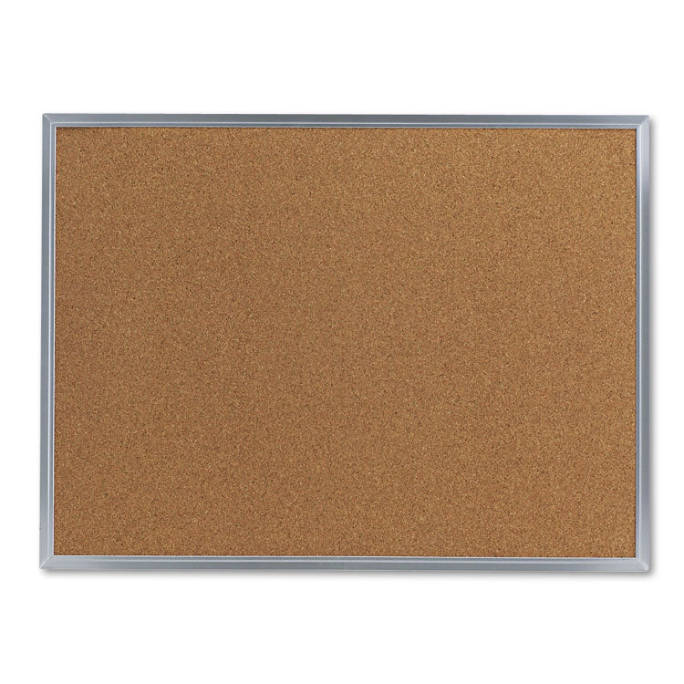 Universal - Cork Bulletin Board, 24 x 18, Tan Surface, Aluminum Frame