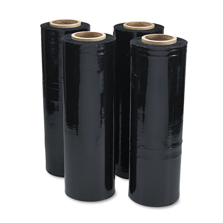 Universal - Black Stretch Film, 18" x 1,500 ft Roll, 20 mic (80-Gauge), 4/Carton