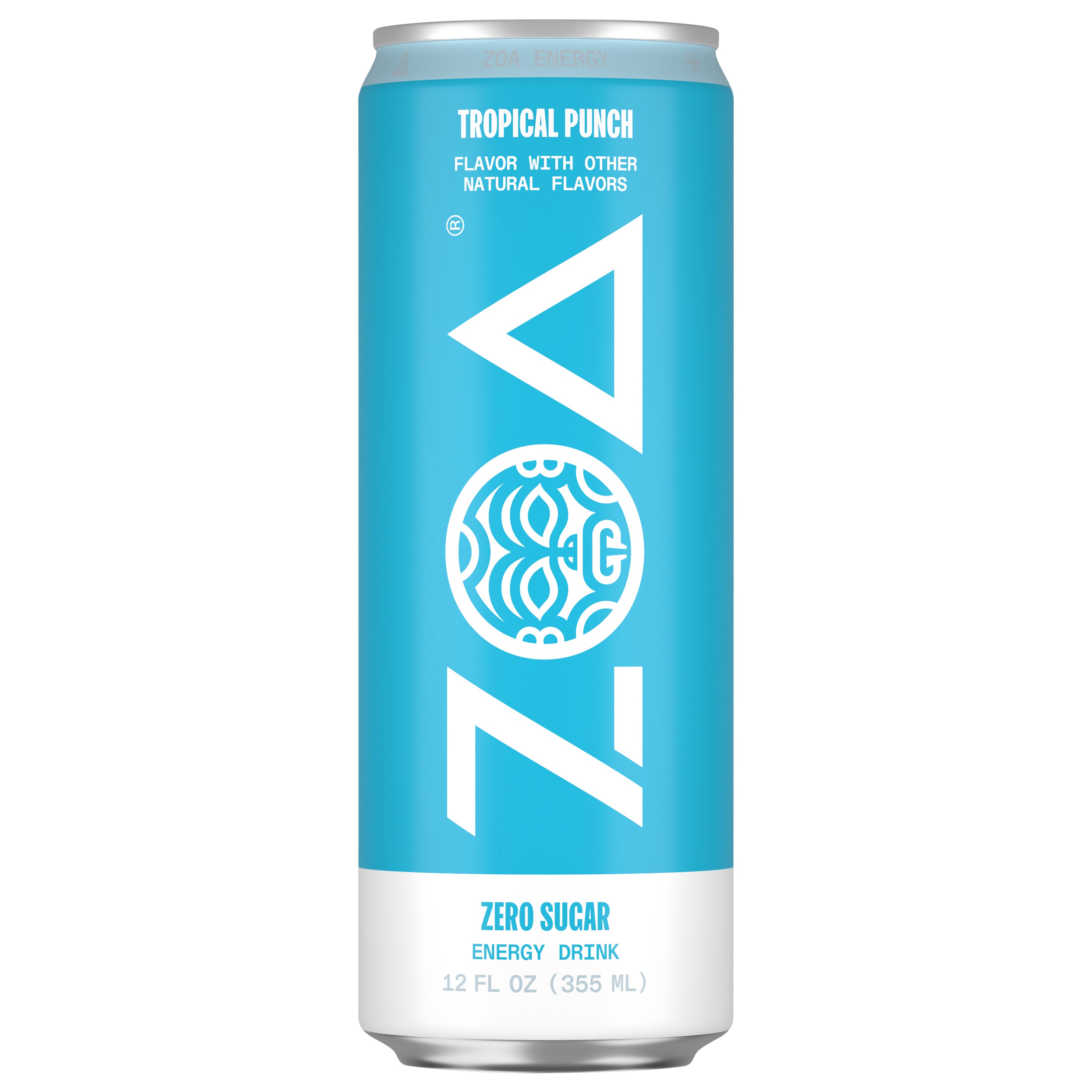 Zoa Zero Sugar Tropical Punch Energy Drink 12 fl oz - Case of 12