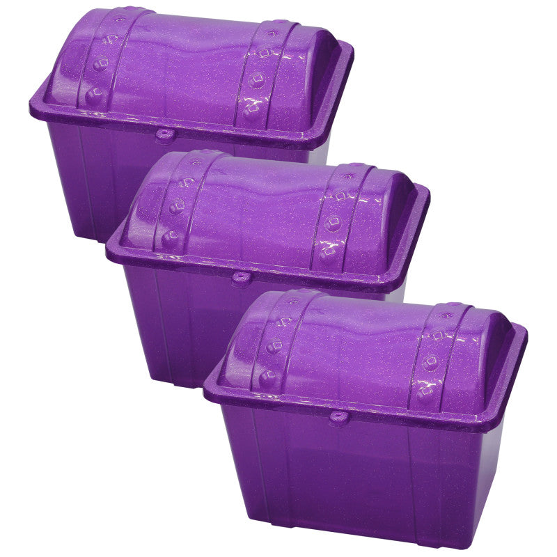 ROMANOFF - Jr. Treasure Chest, Purple Sparkle, Pack of 3