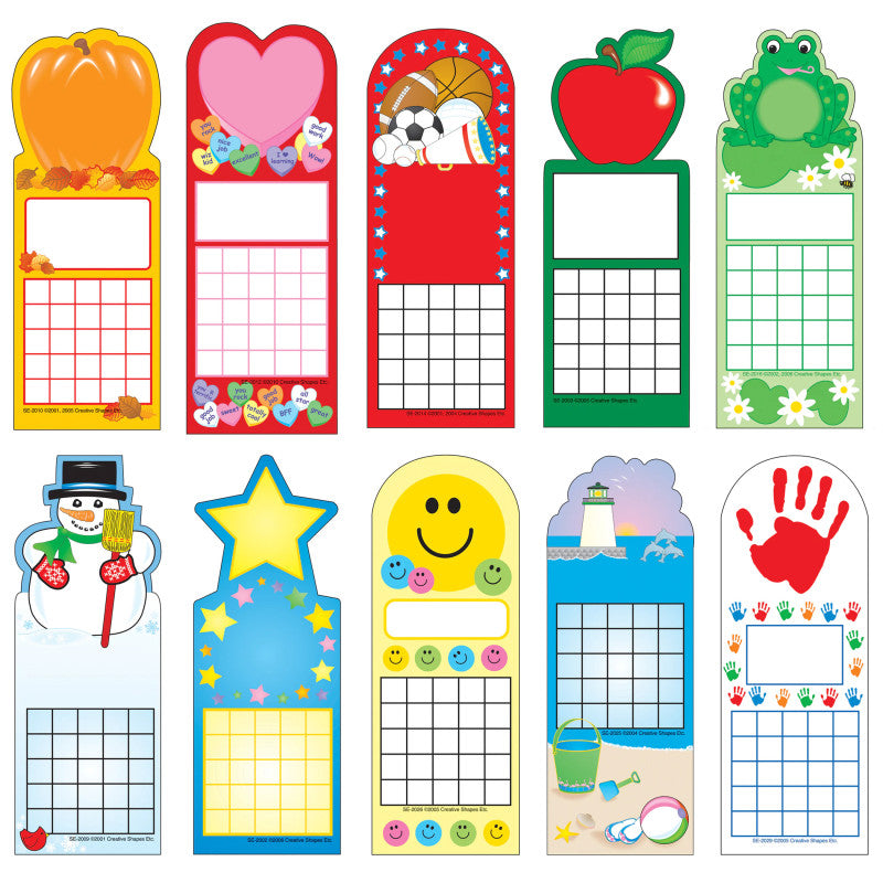 CREATIVE SHAPES ETC. - Personal Incentive Charts Seasonal Pack, 240 Charts