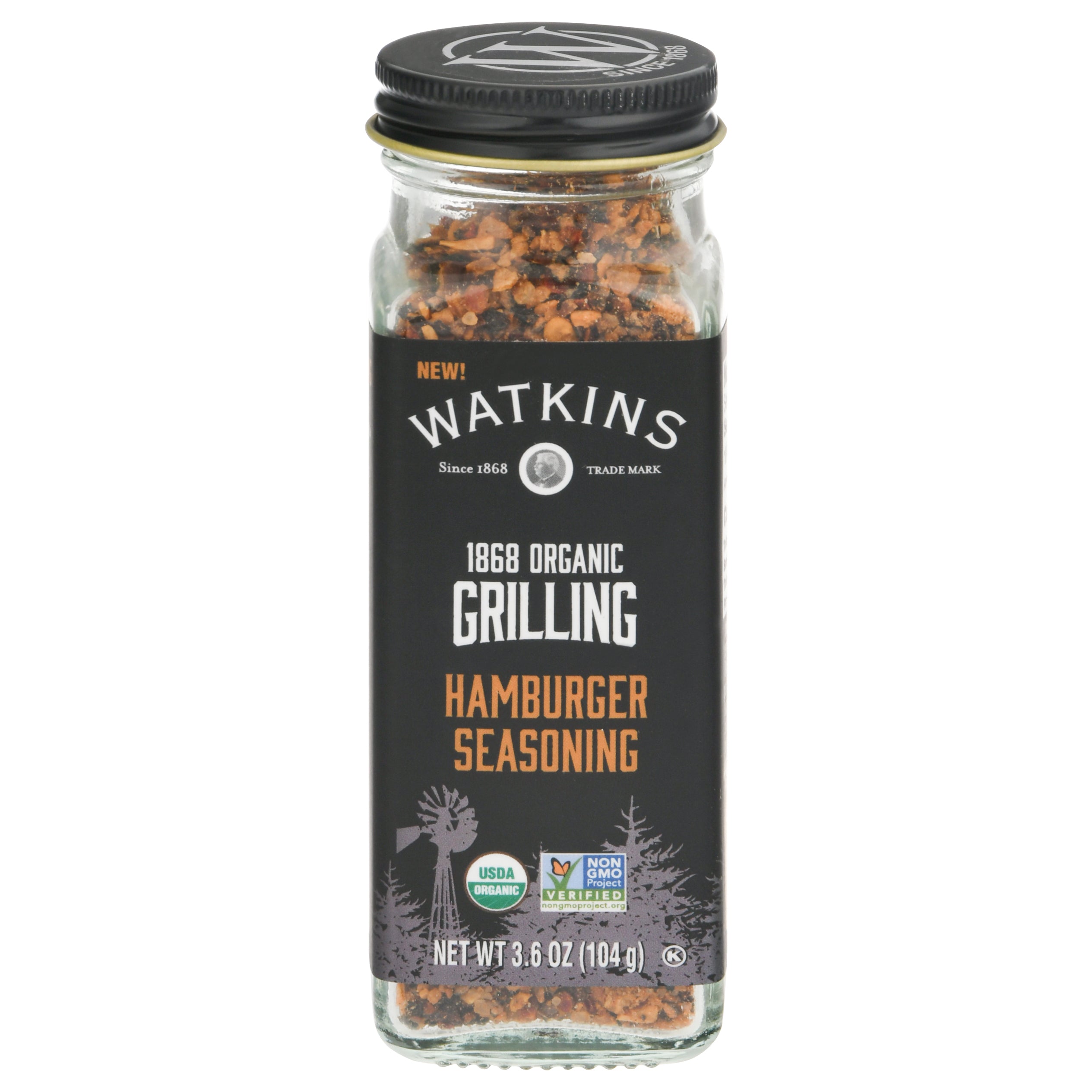 Watkins Organic Grilling Hamburger Seasoning 3.6 oz - Case of 3