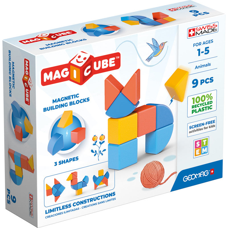 GEOMAG - Magicubes Shapes Recycled, 9 Pieces