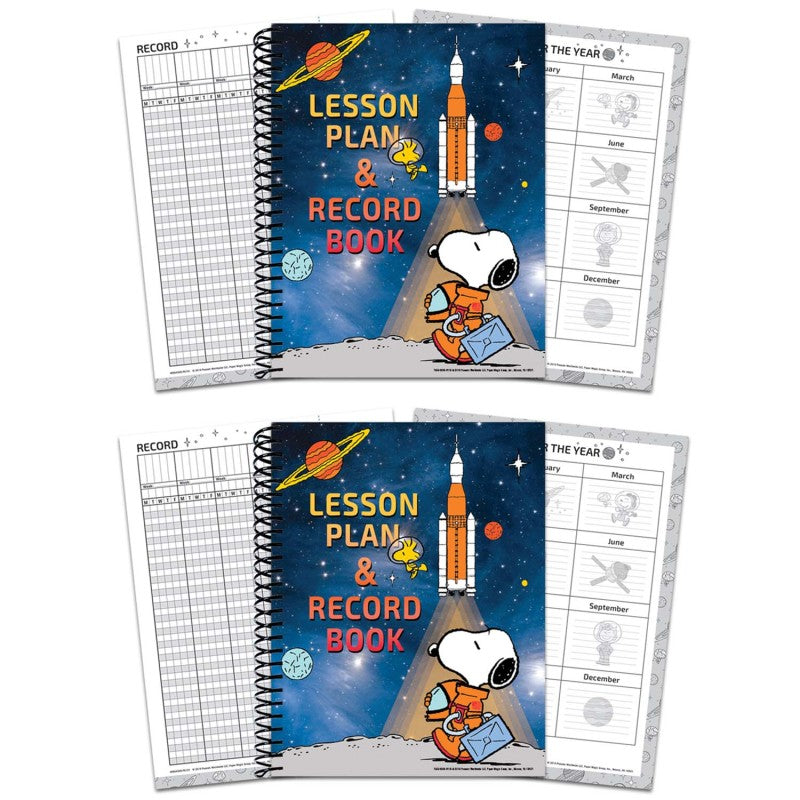 EUREKA - Peanuts® NASA Lesson Plan & Record Book, Pack of 2