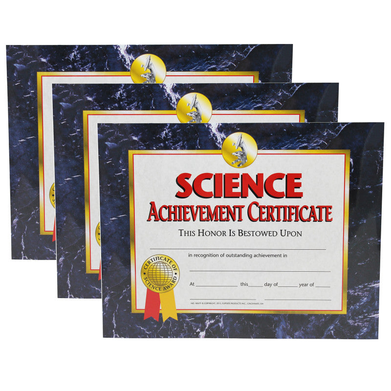 HAYES PUBLISHING - Science Achievement Certificate, 30 Per Pack, 3 Packs (H-VA571-3)
