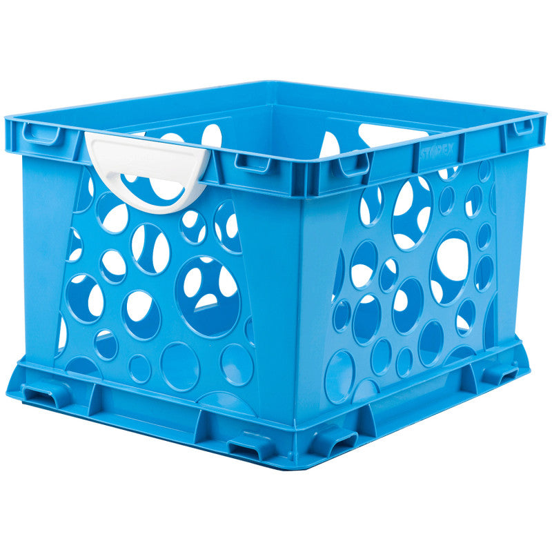 STOREX - Premium File Crate with Handles, Classroom Blue