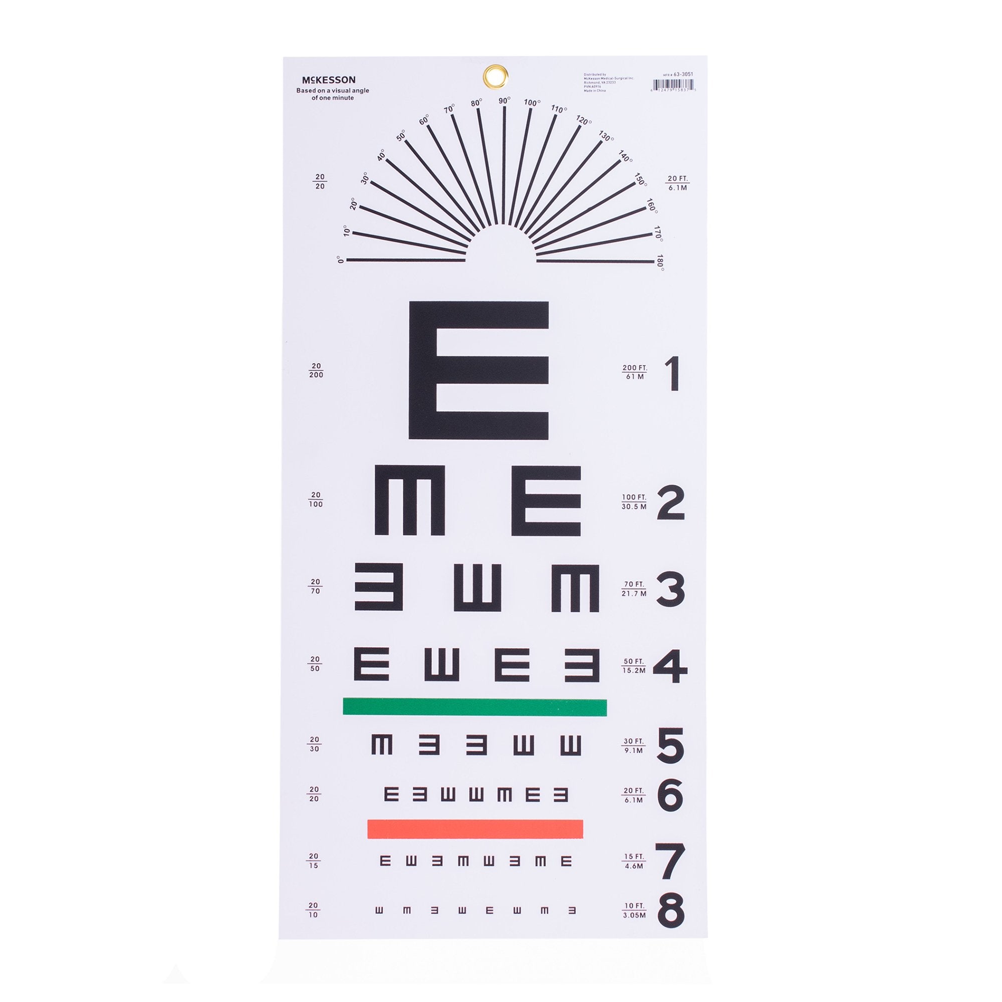 McKesson Brand - Eye Chart McKesson 20 Foot Distance Acuity Test [1/EA]