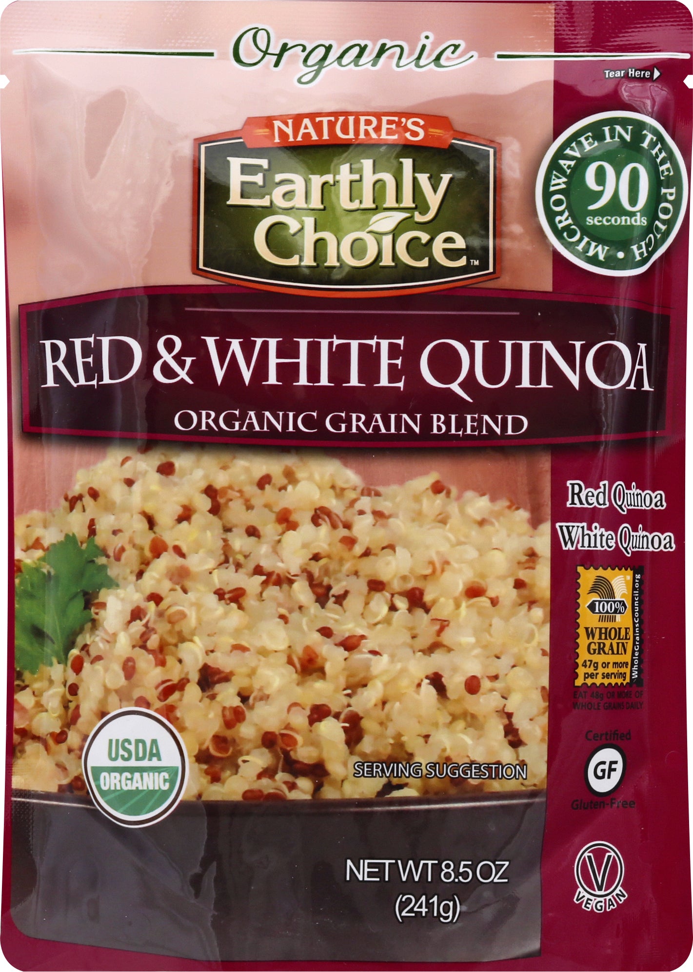 Nature's Earthly Choice Organic Red & White Quinoa 8.5 oz - Case of 6