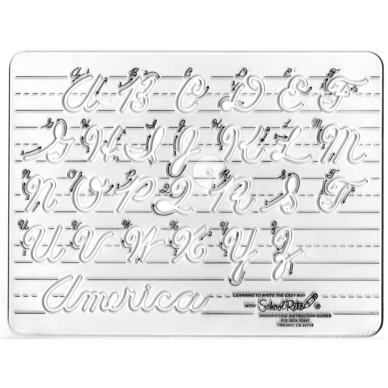 SCHOOL RITE - Handwriting Instruction Guide Template, Uppercase Cursive