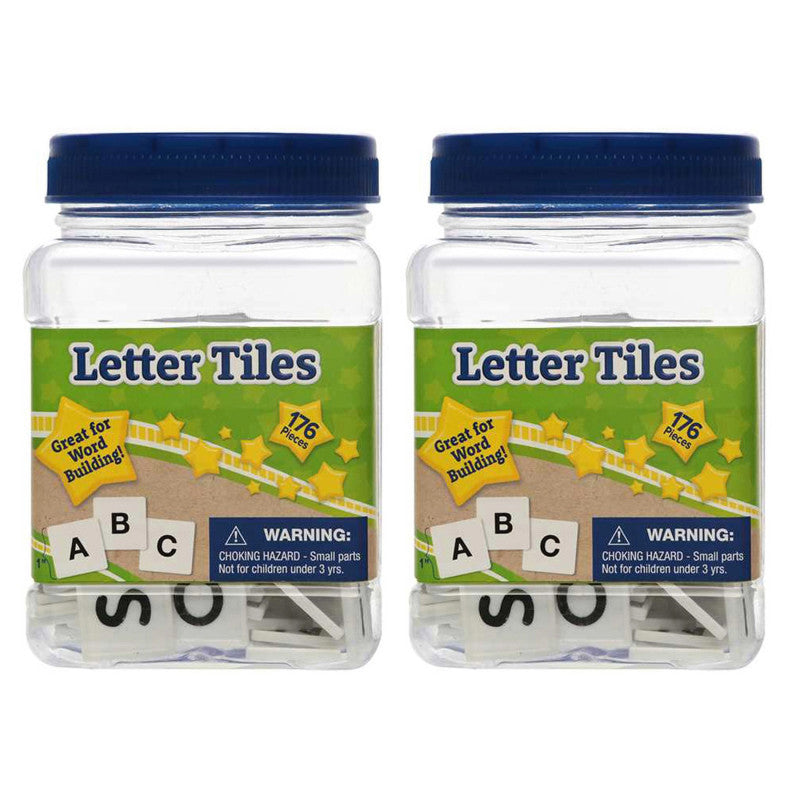 EUREKA - Tub of Letter Tiles, 176 Per Pack, 2 Packs