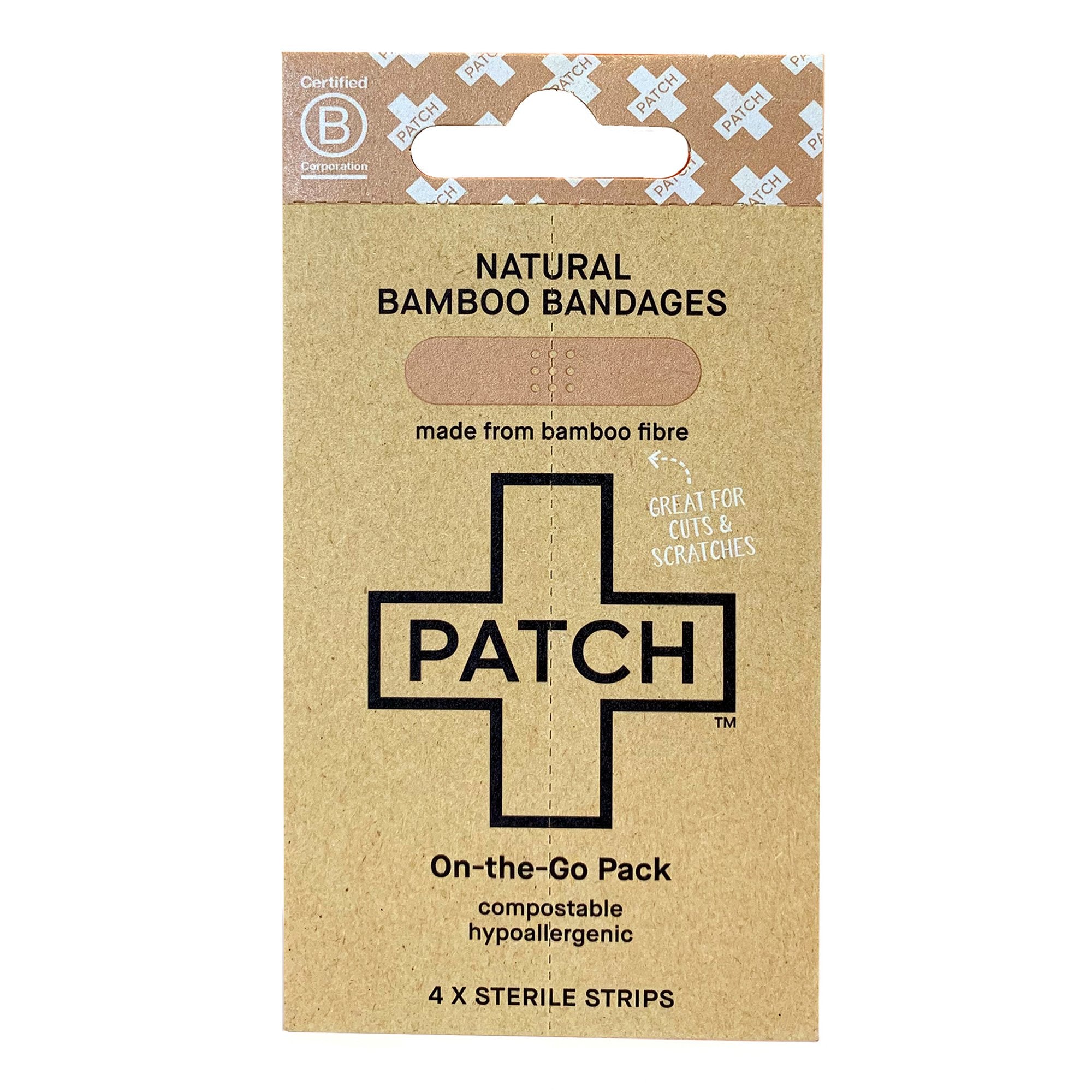 Nutricare USA LLC - Adhesive Strip Patch™ On The Go Pack 3/4 X 3 Inch Bamboo Rectangle Tan Sterile [50/BX]