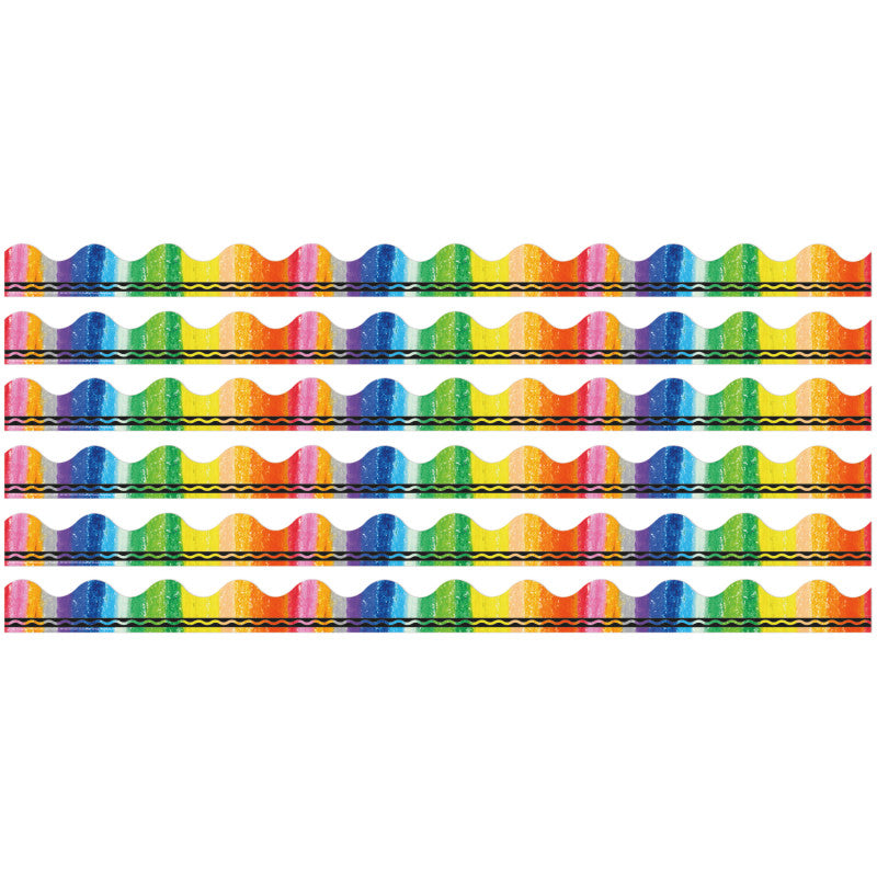 EUREKA - Crayola® Rainbow Deco Trim®, 37 Feet Per Pack, 6 Packs