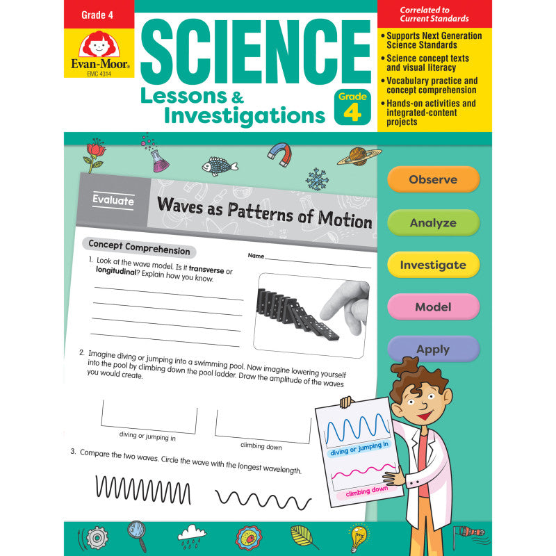 EVAN-MOOR - Science Lessons and Investigations, Grade 4