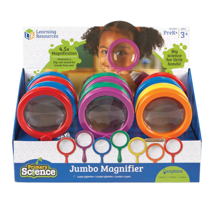 LEARNING RESOURCES - Primary Science Jumbo Magnifiers, Pack of 12