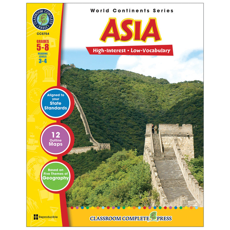 CLASSROOM COMPLETE PRESS - Asia Resource Book, Grade 5-8