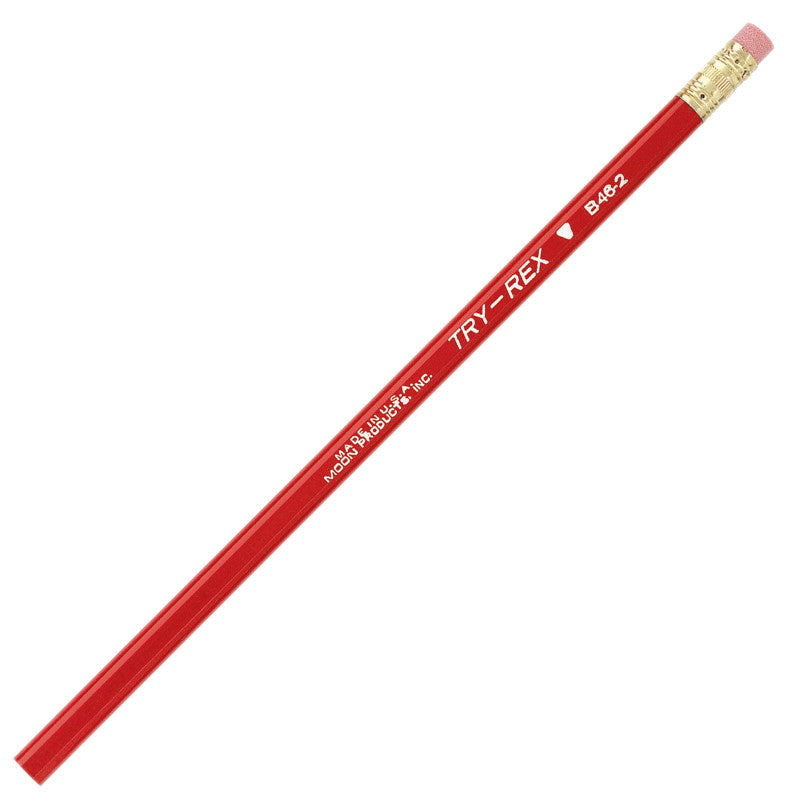 MOON PRODUCTS - Try Rex® Pencil, Regular With Eraser, 12 Per Pack, 12 Packs