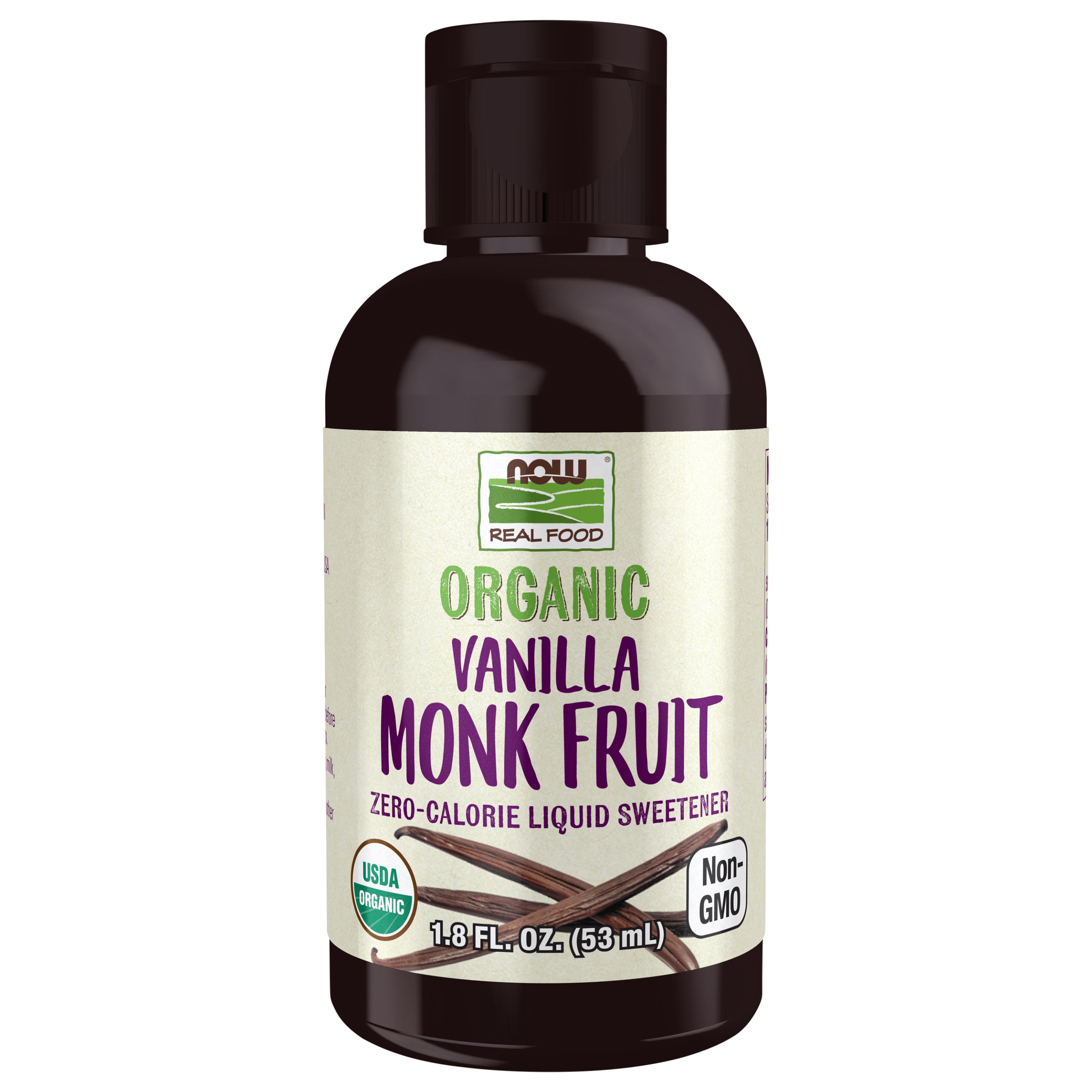 Monk Fruit Vanilla Liquid, Organic - 1.8 fl. oz. - Case of 9