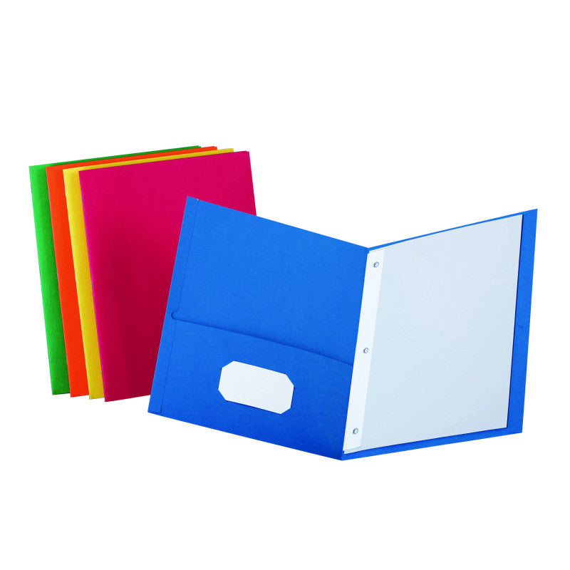 OXFORD - Twin Pocket Folders, Assorted Colors, Box of 25