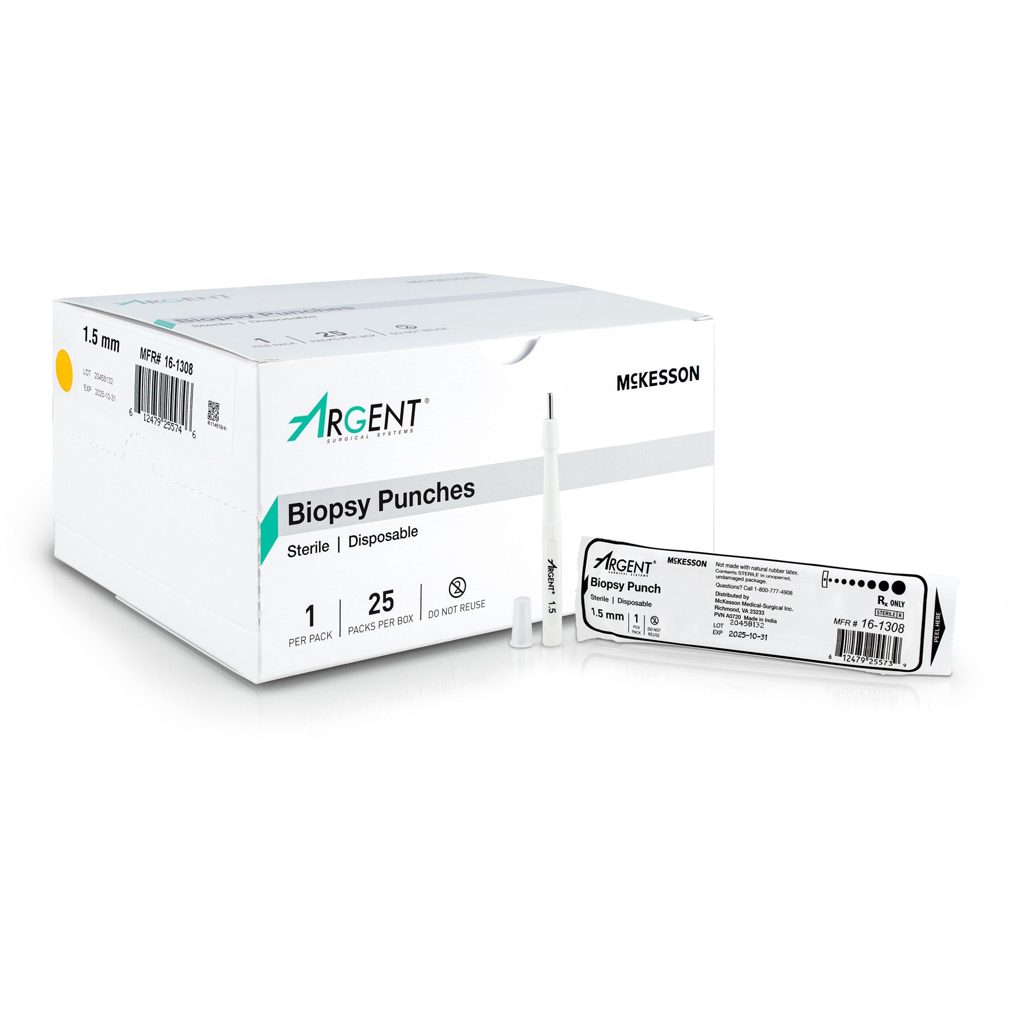 McKesson Brand - Biopsy Punch McKesson Argent™ Dermal 1.5 mm [25/BX]