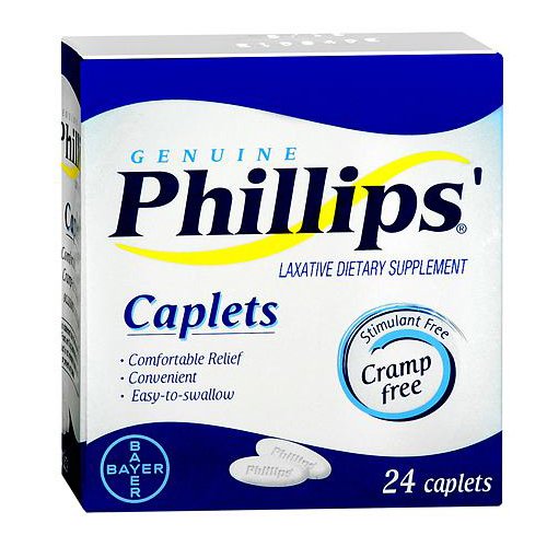 Bayer - Laxative Phillips'® Caplet 24 per Box 500 mg Strength Magnesium [24/BX]