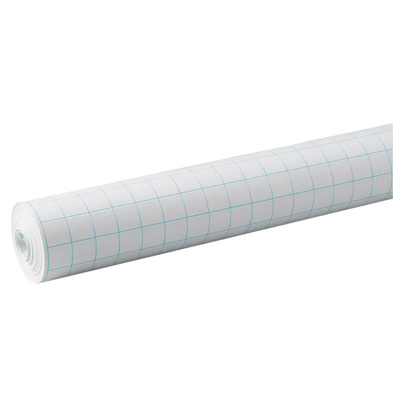 PACON - Grid Paper Roll, White, 1" Quadrille Ruled 34" x 200', 1 Roll