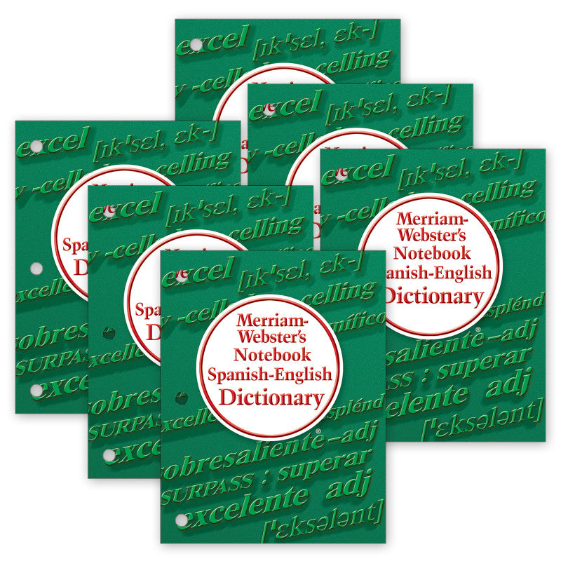 MERRIAM-WEBSTER - Merriam-Webster's Notebook Spanish-English Dictionary, Pack of 6