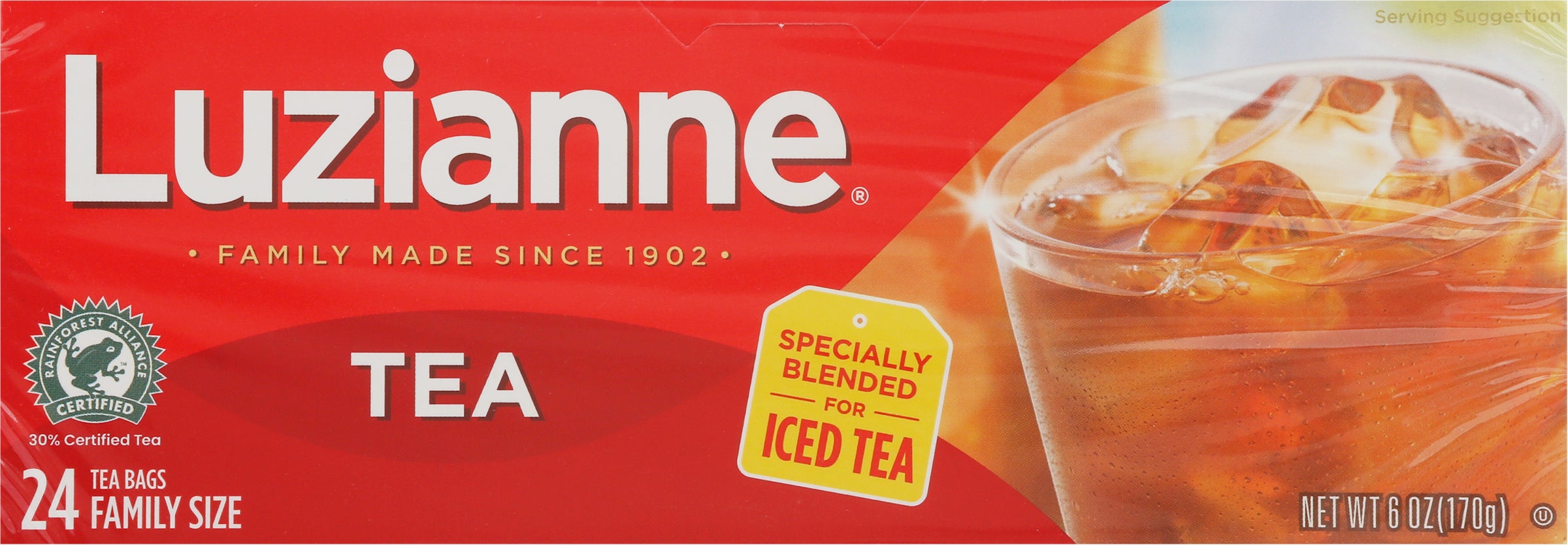 Luzianne Family Size Iced Tea Bags 24 ea - Case of 6