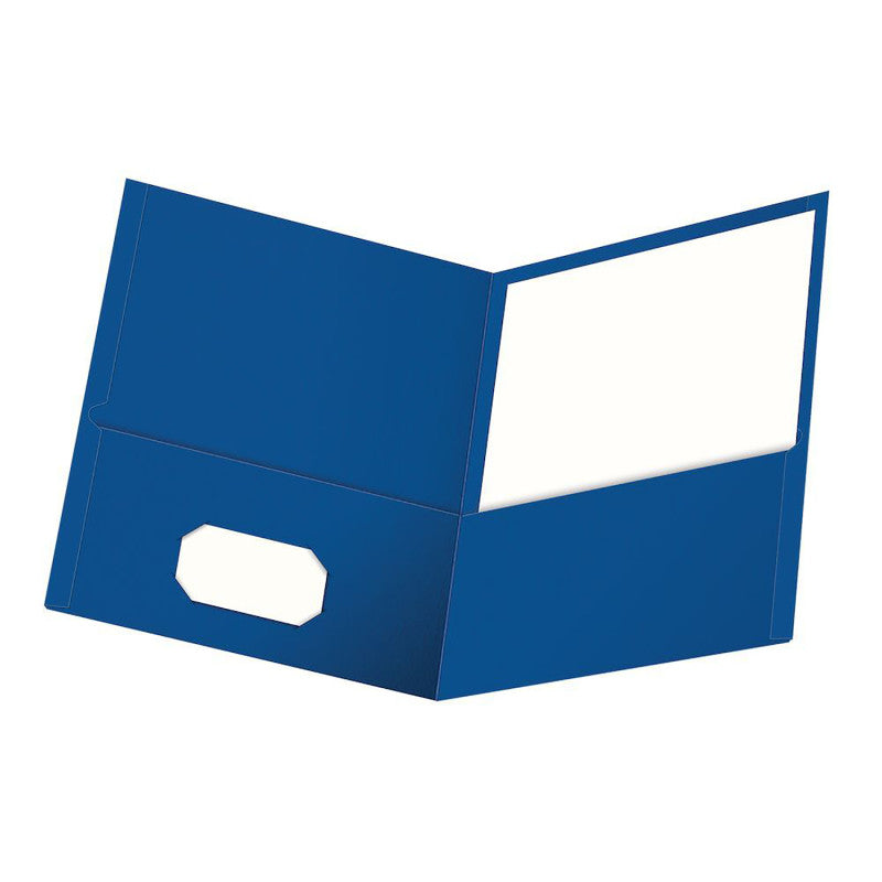 OXFORD - Twin Pocket Folders, Letter Size, Royal Blue, Box of 25